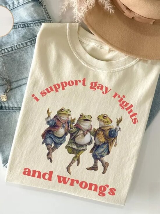 Tops - Funny Frog Shirt, Gay Pride Month Tee, Support Gift Shirt